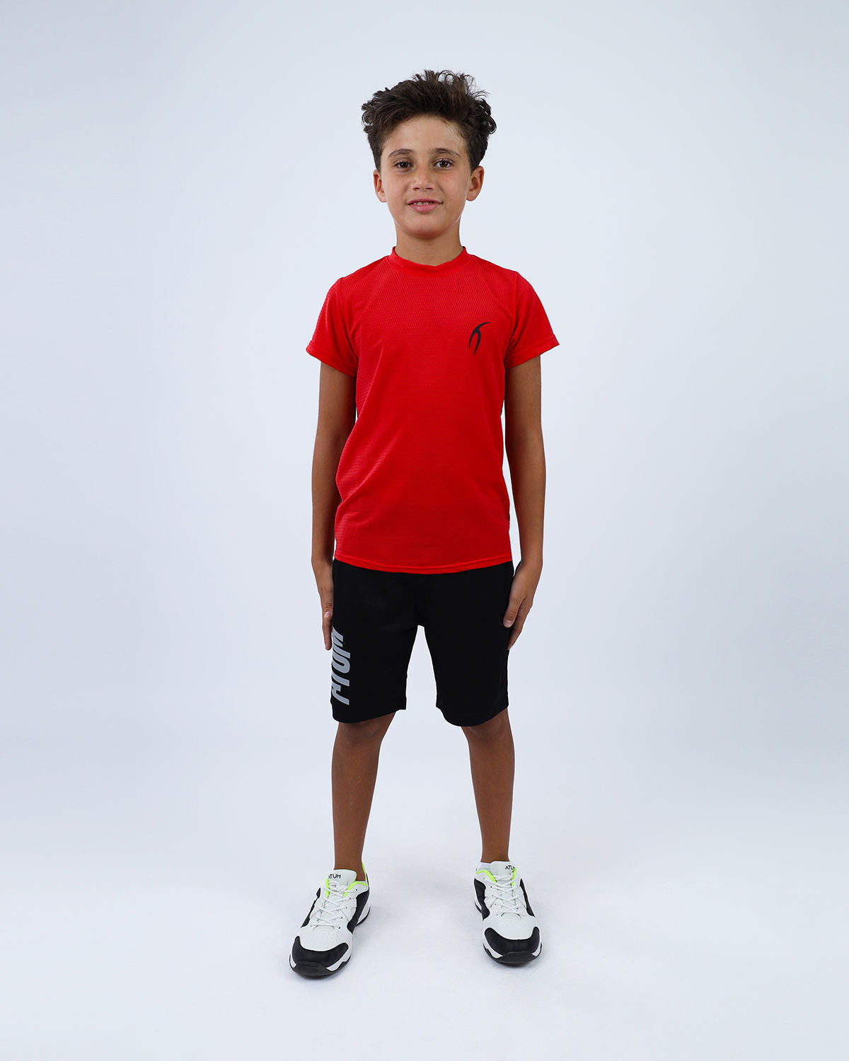 Crew Neck Short Sleeve Breathable Top-Atum -86586471