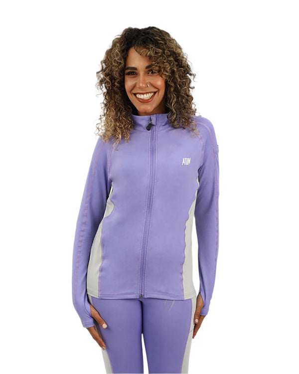 Long Sleeves Purple Jacket-Atum -90236519