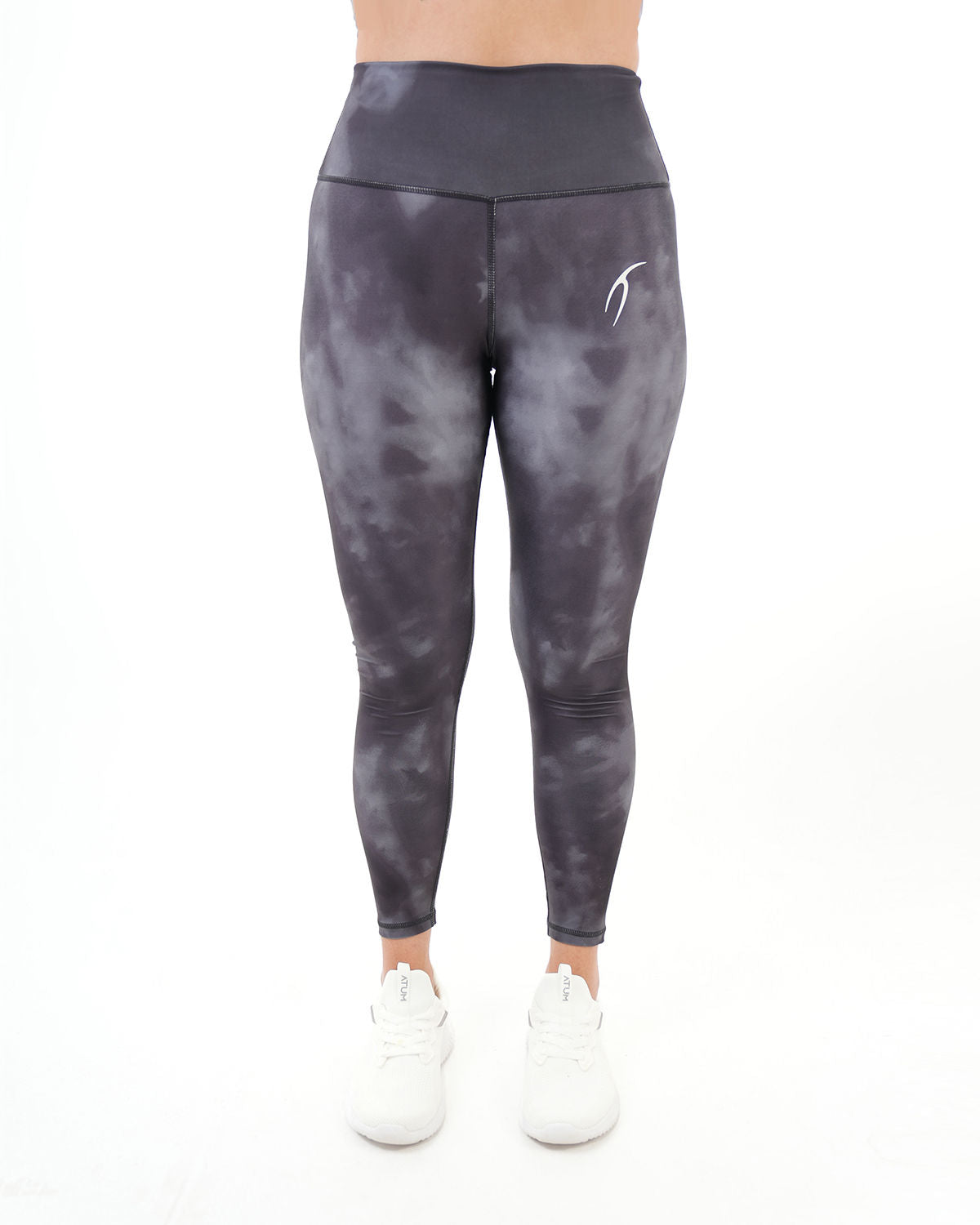 Yoga Printed Gray Leggings-Atum -26400293
