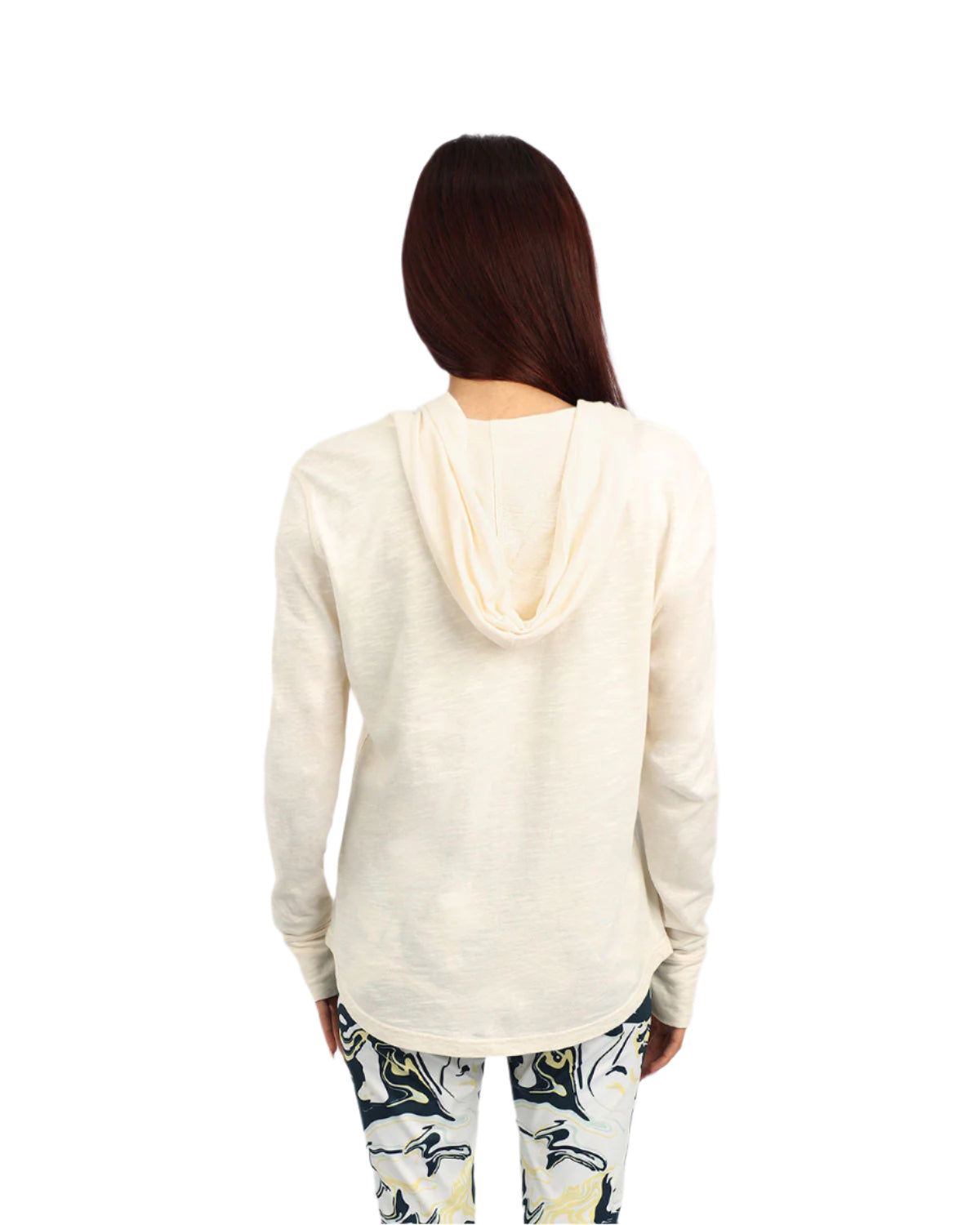 Women's Hooded White T-Shirt-Atum -18109891