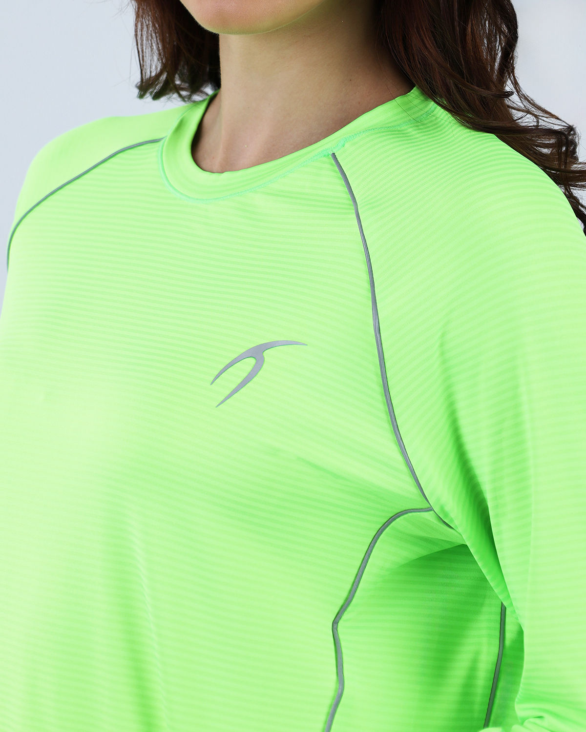 Slim Long Sleeve Lime Green Top-Atum -12713481