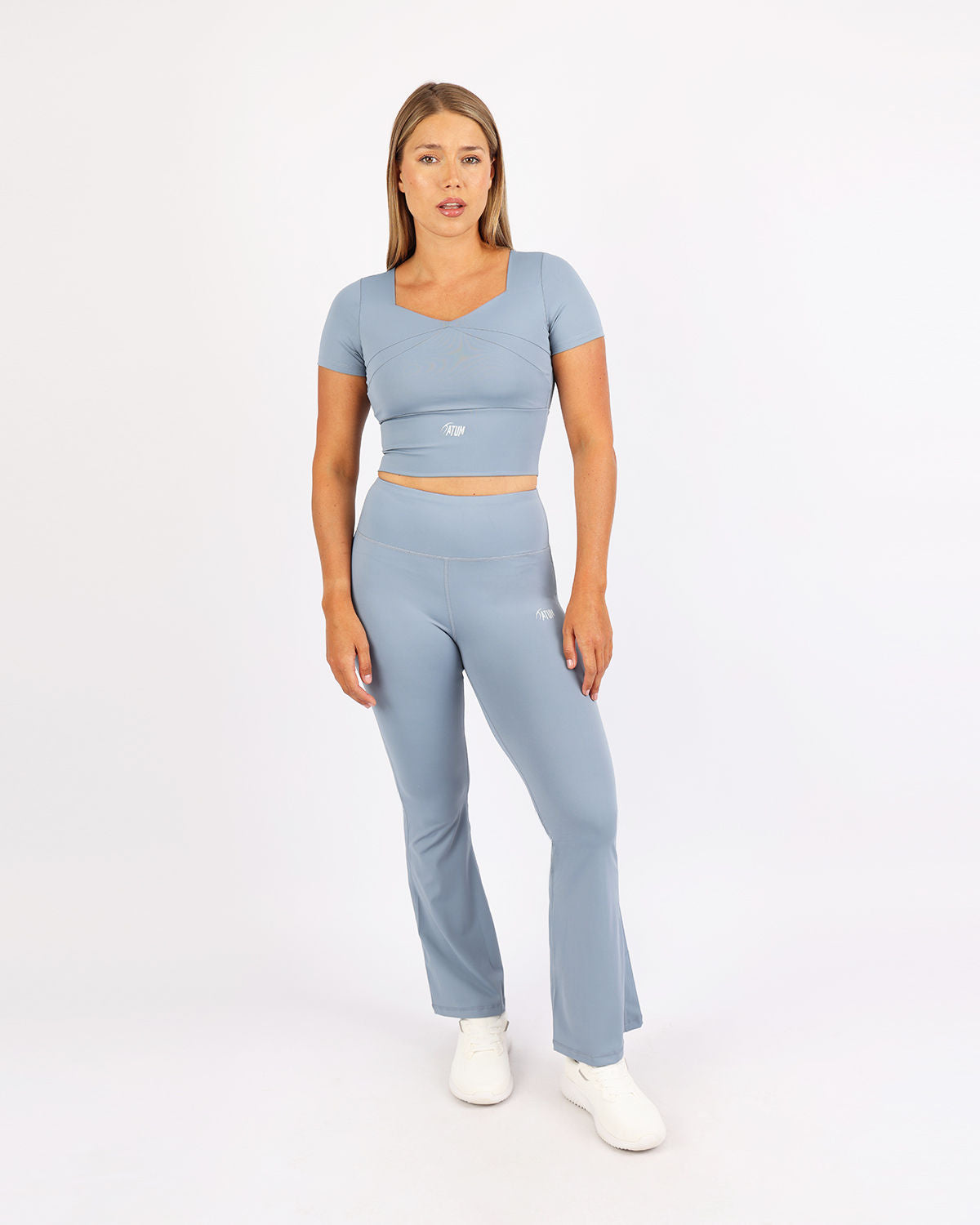 Wide Leg Yoga Light Blue Leggings-Atum -8315253