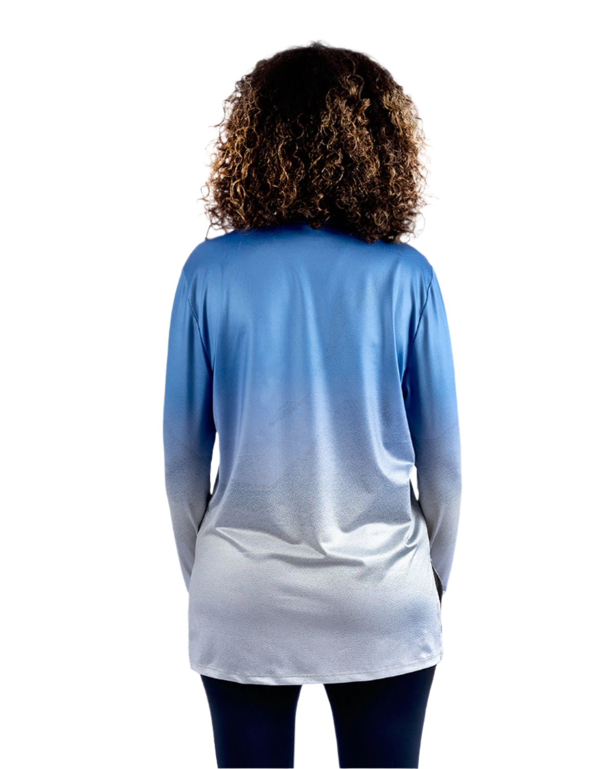 Women's Gradient Blue Top-Atum -92621003