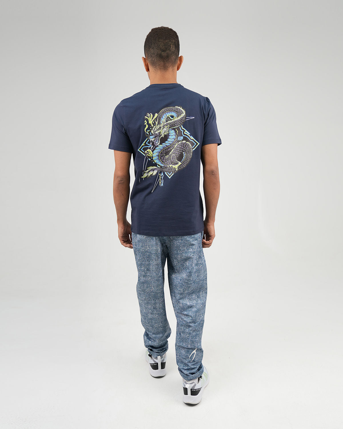 Dragon Strike Graphic Navy T-Shirt-Atum -30790429