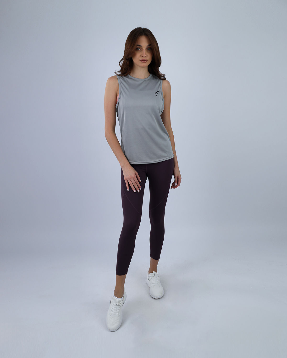 Modal Yoga Gray Tank Top-Atum -57826795