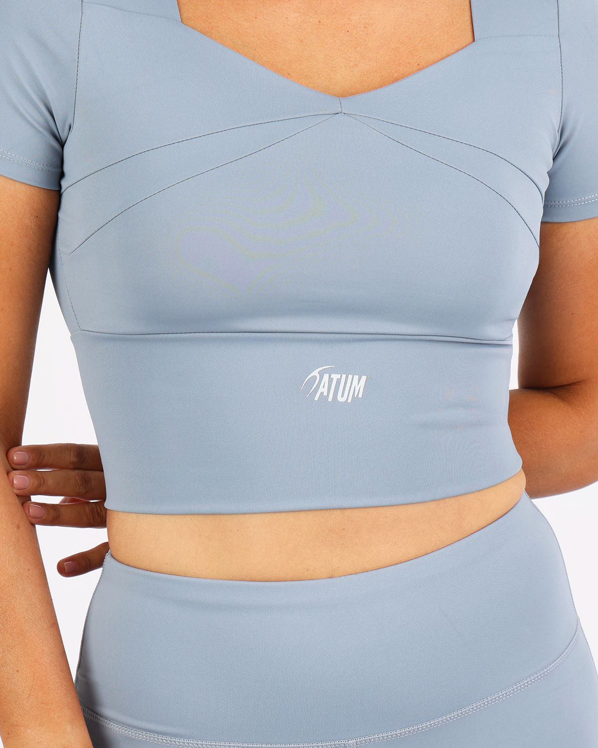 Serenity Sculpt Blue Crop Top-Atum -66236304