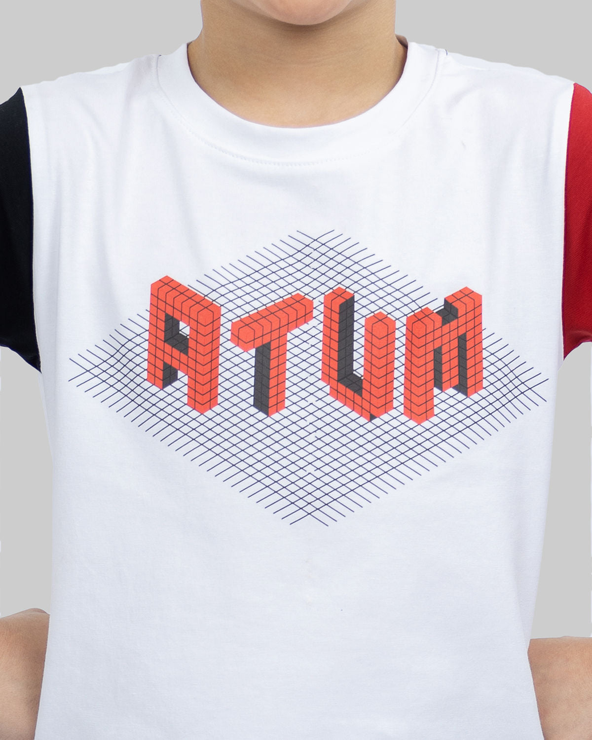 Graphic Logo Boy's White T-Shirt-Atum -15527573