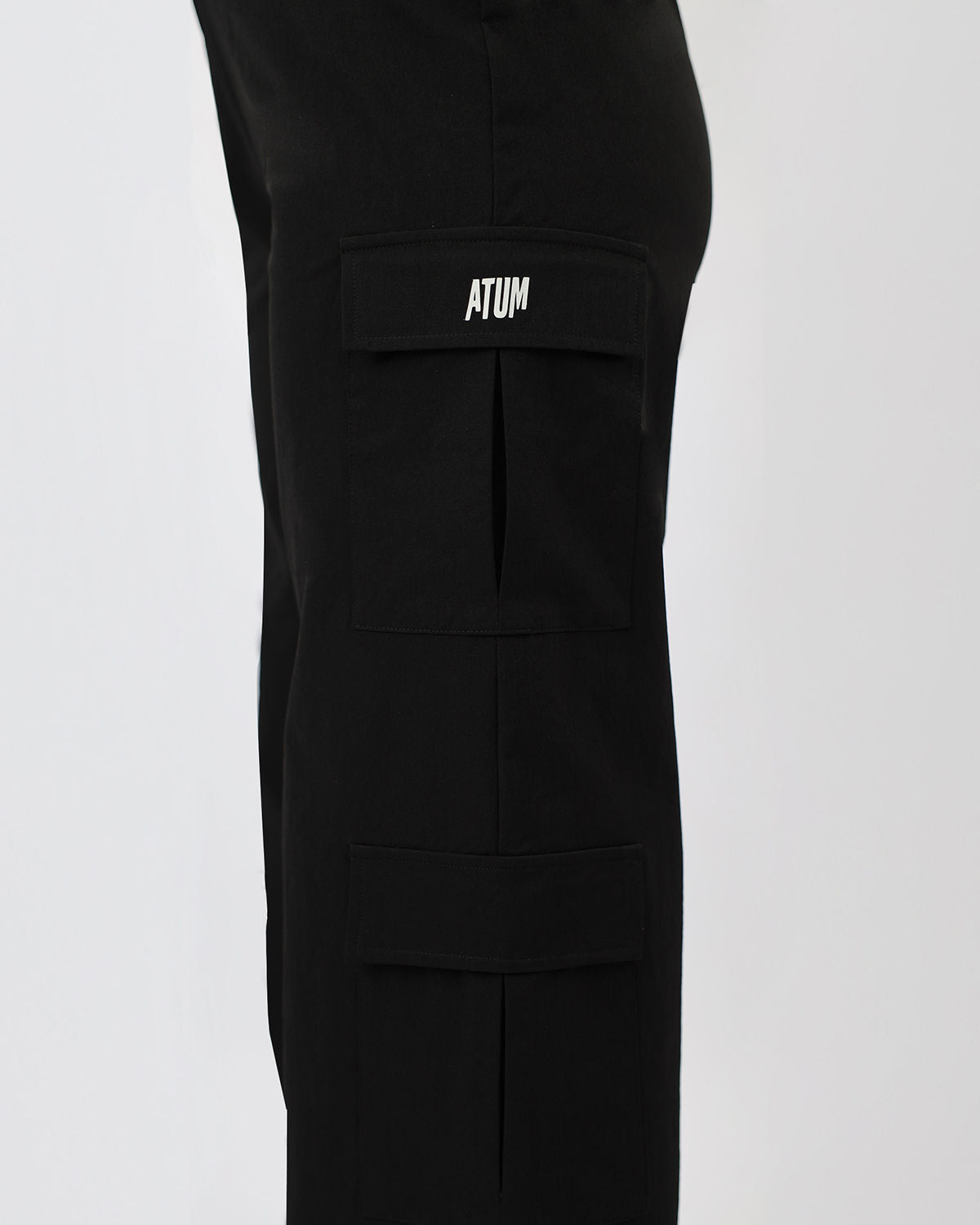 Women's Cargo Black Pants-Atum -6971902