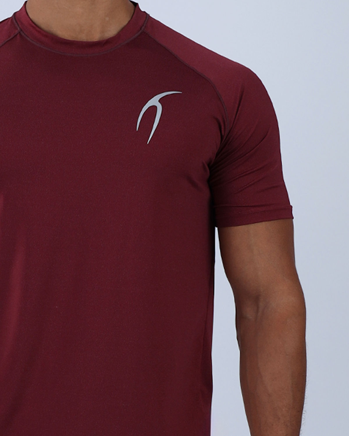 Dri-FIT Short-Sleeve Burgundy Fitness Top-Atum -852583