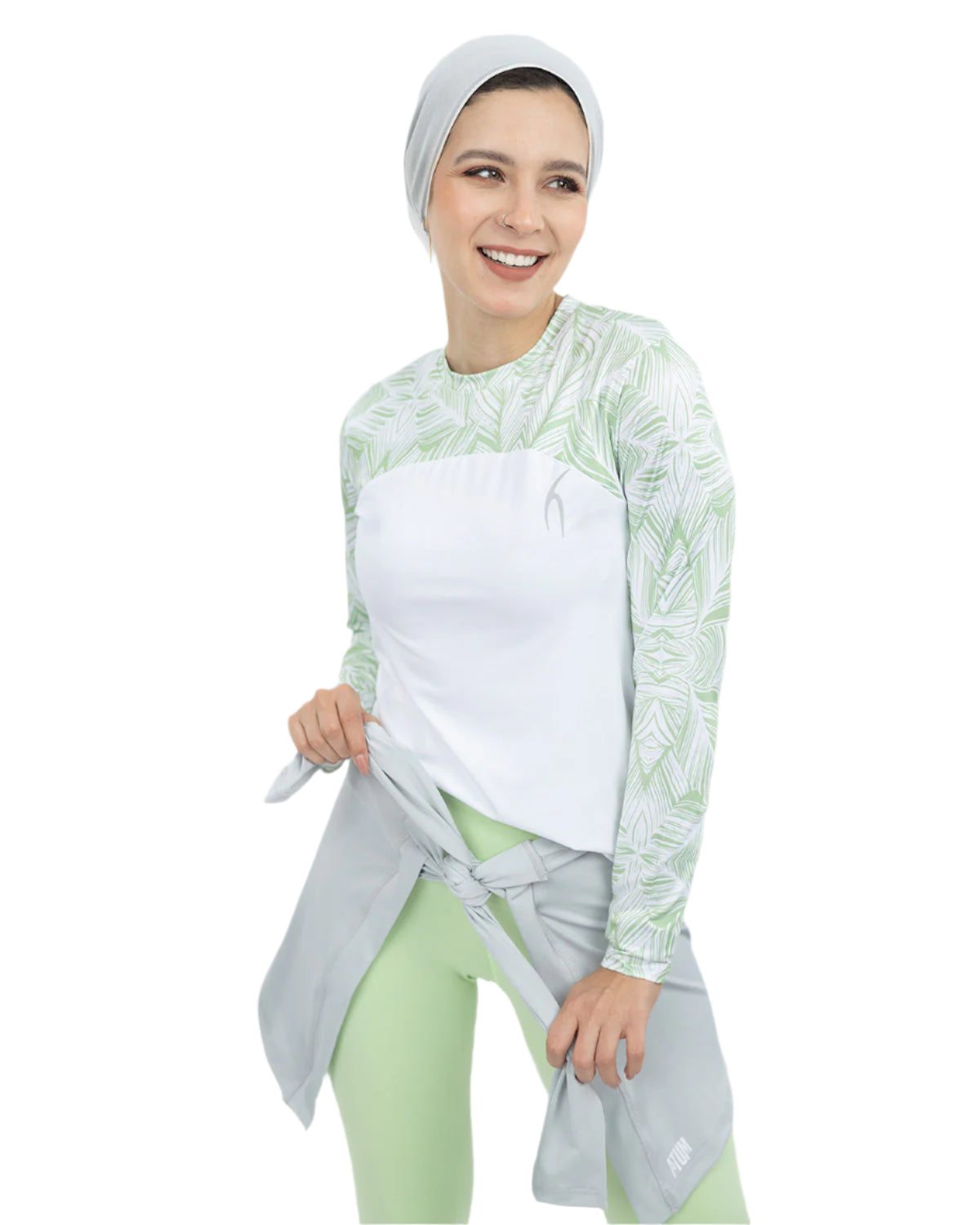 Gray Hip Tie Cover-UP-Atum -45157191