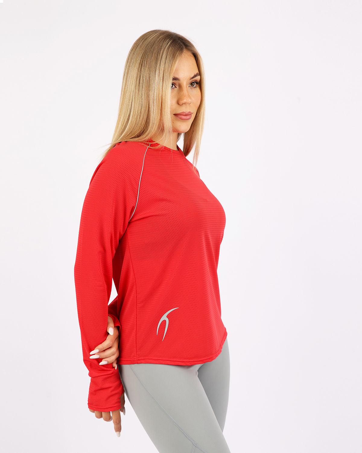 Long-Sleeve Training Red Top-Atum -45839469