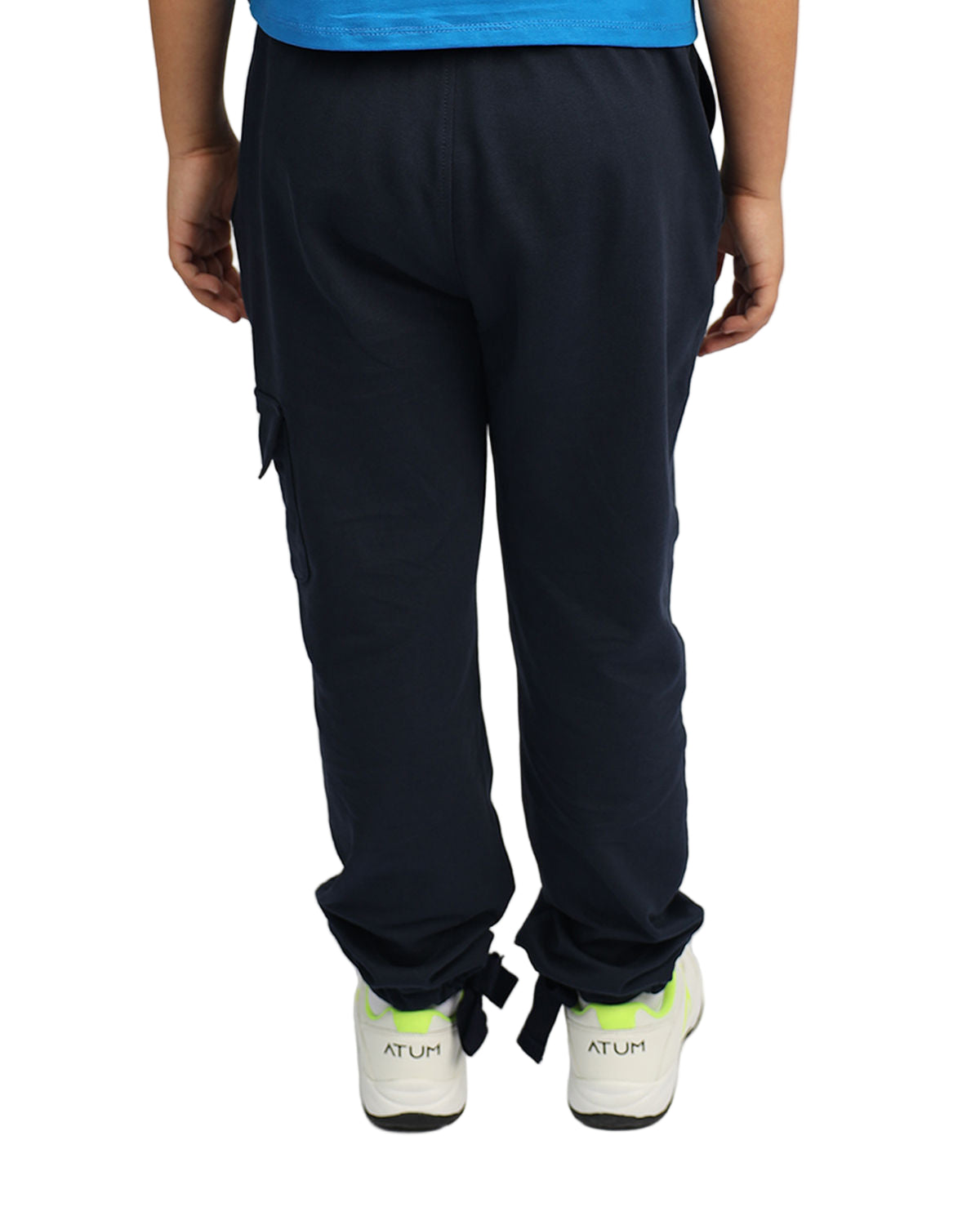 Girl's Basic Navy Sweatpants-Atum -32475857