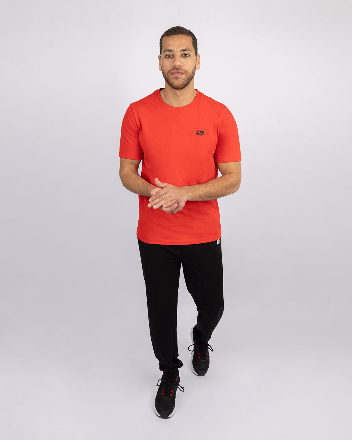 Basic Cotton Red T-Shirt-Atum -10872695