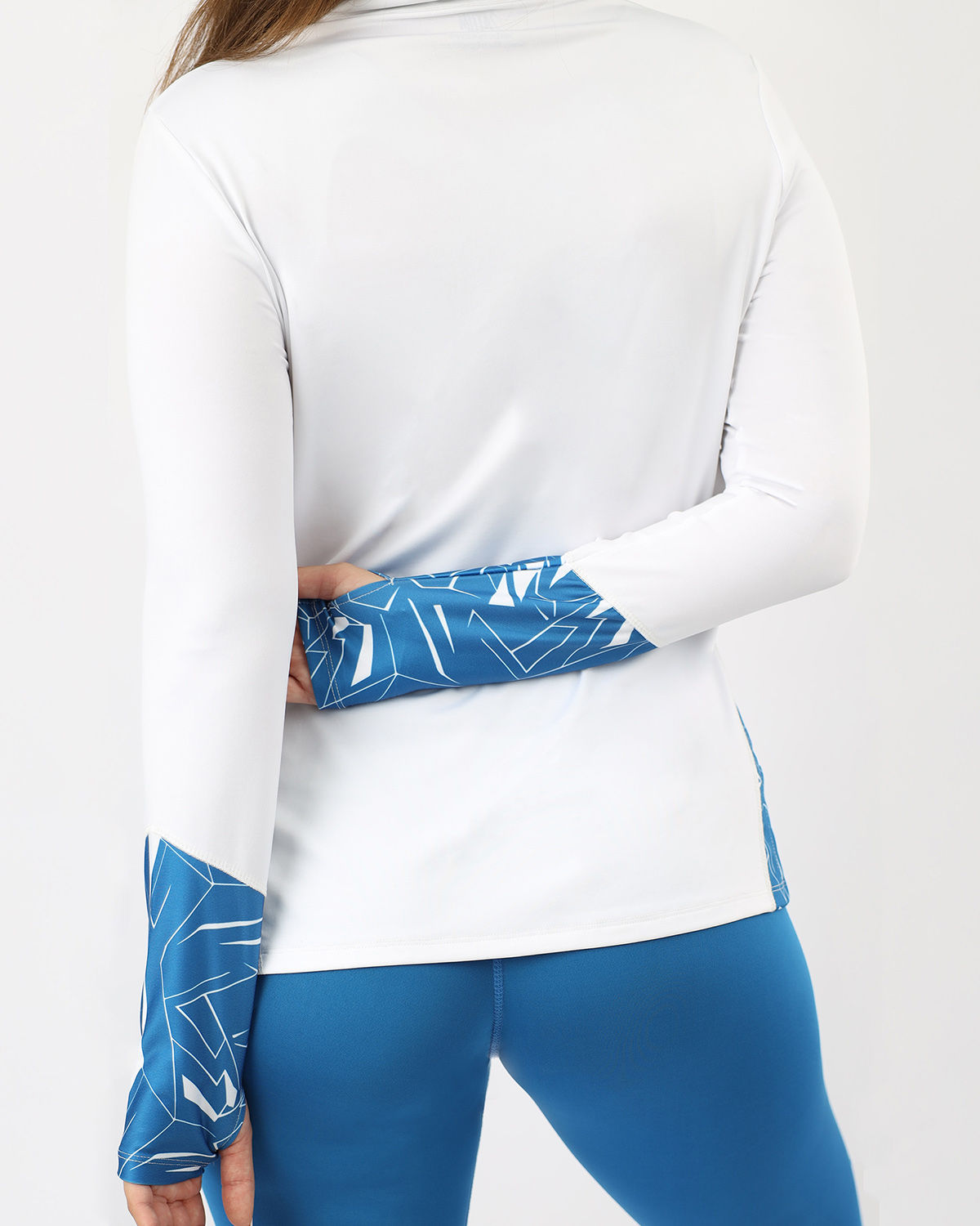 Women's Quarter Zip White Top-Atum -63480239