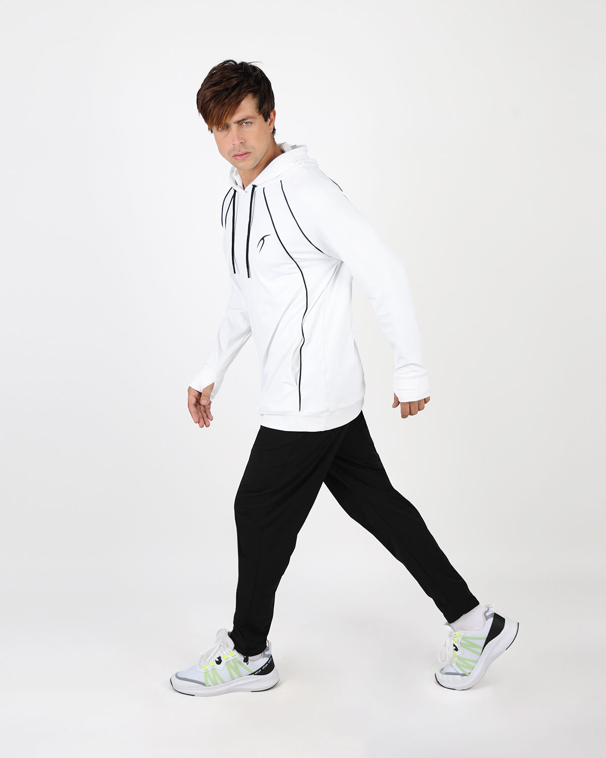 Long-Sleeve Training White Hoodie-Atum -89979752