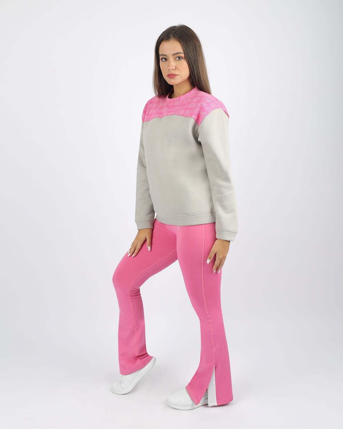 Slit Yoga Pink Leggings-Atum -97520082