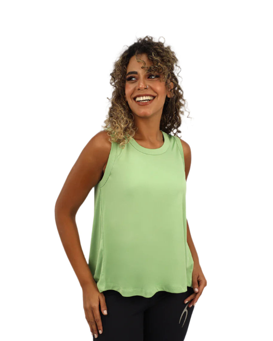 Women's Cross Back Green Top