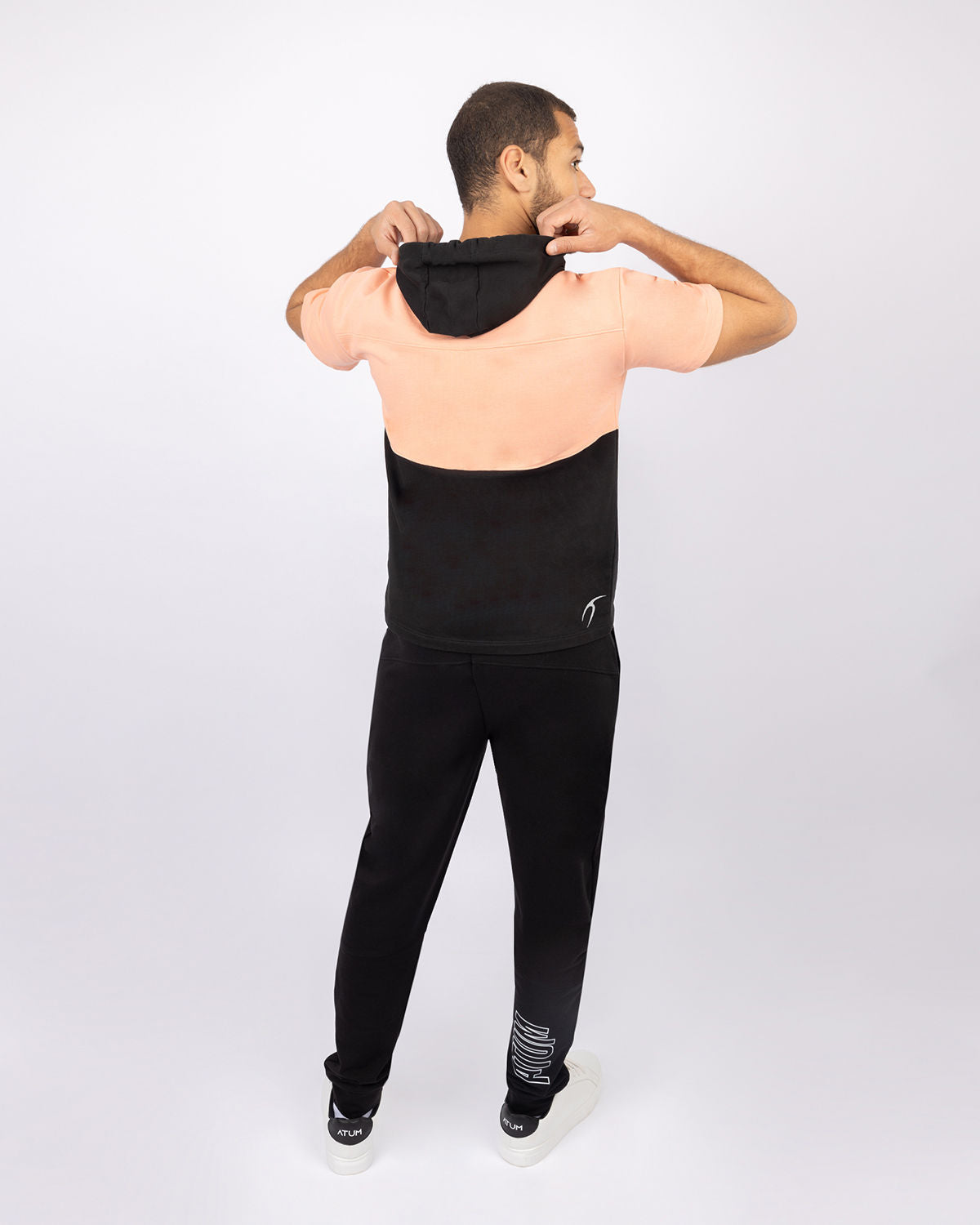 Half Sleeve Coral Hoodie-Atum -92212675