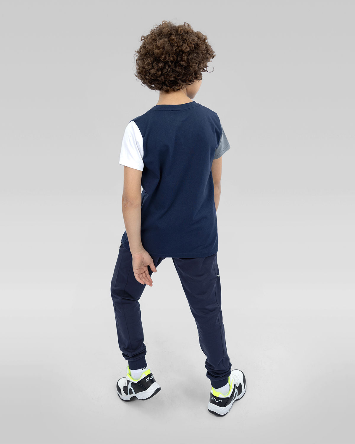 Graphic Logo Boy's Navy T-Shirt-Atum -19334719
