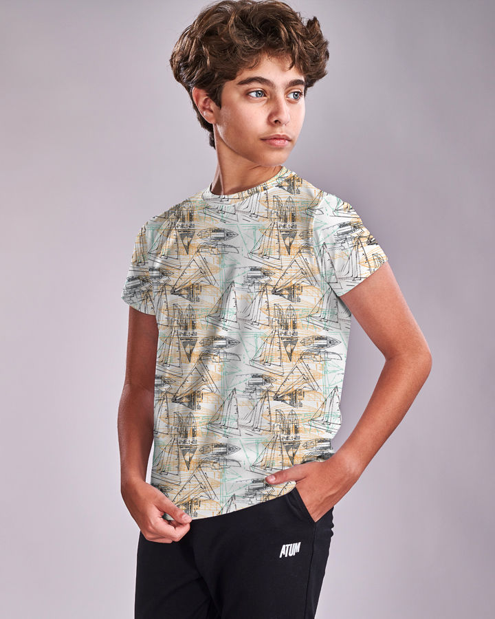 Sailor Mystery Boy's White T-Shirt-Atum -40963155