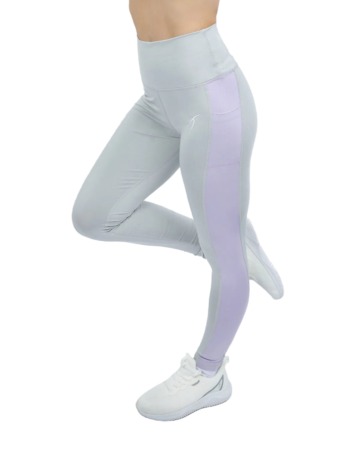 Flowery Plain Gray Leggings-Atum -95839295