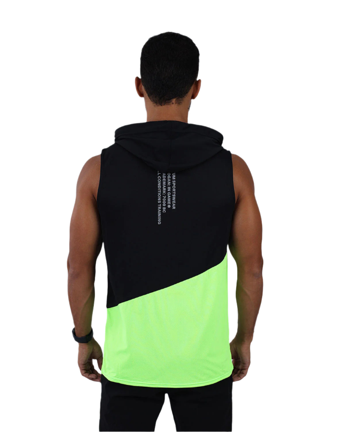 Sleeveless Breathable Green Hoodie-Atum -87018793