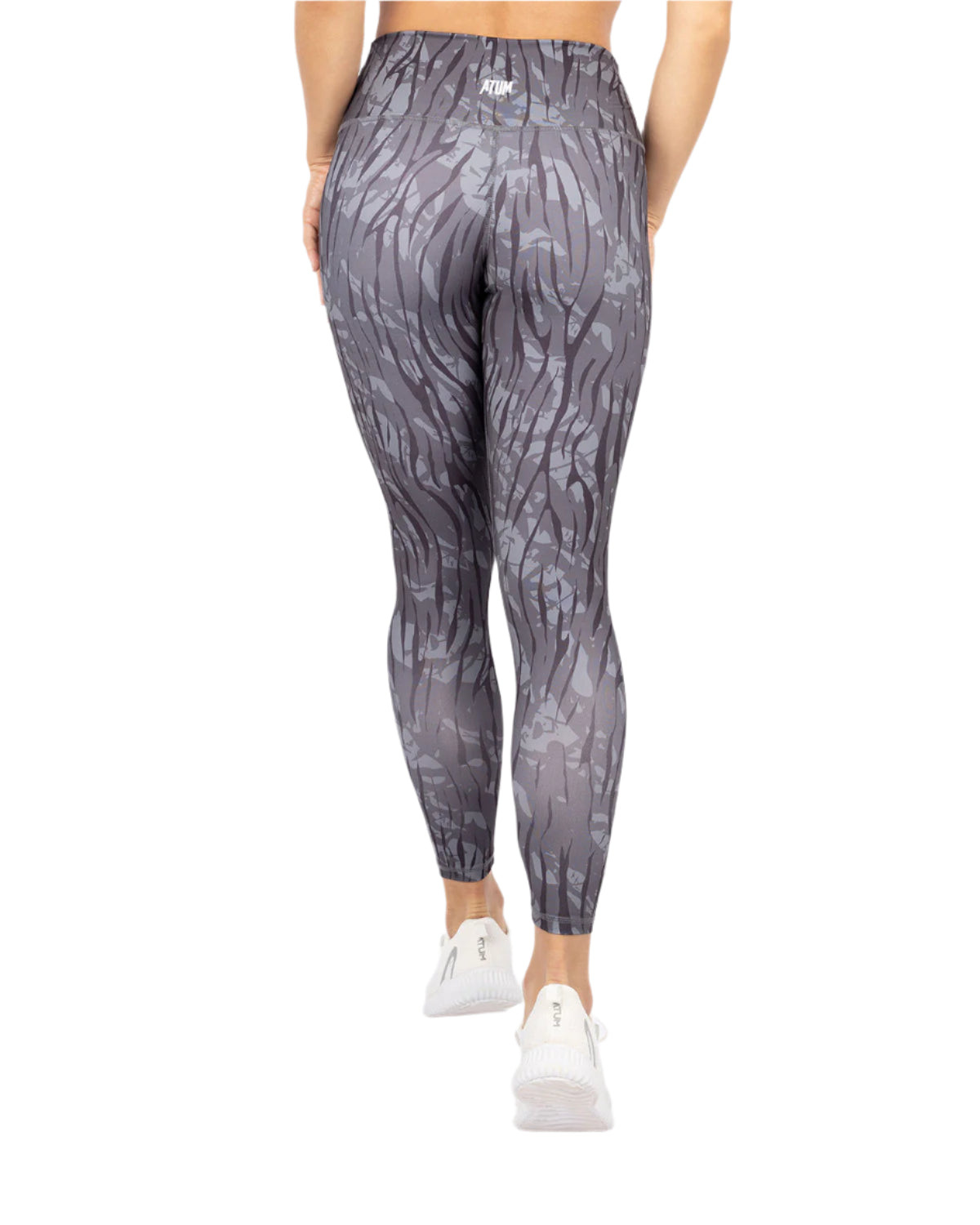 Cross Fit Printed Gray Leggings-Atum -82814795