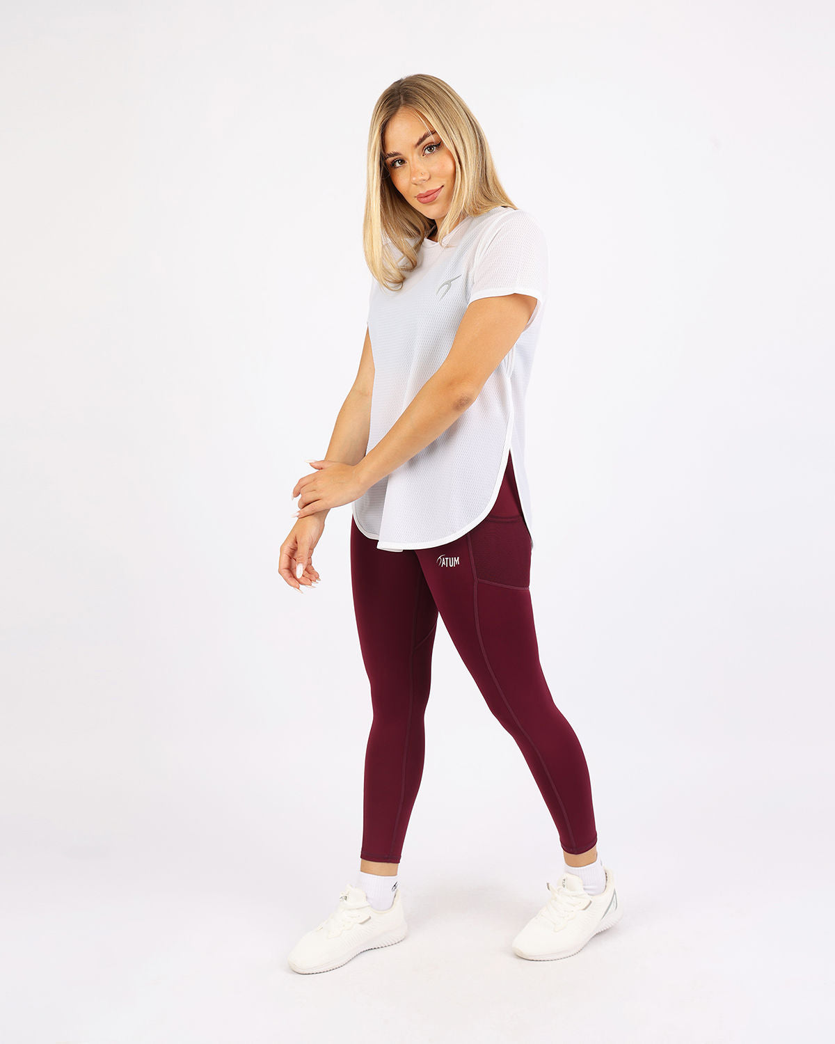 Short-Sleeve Training White Top-Atum -43601779
