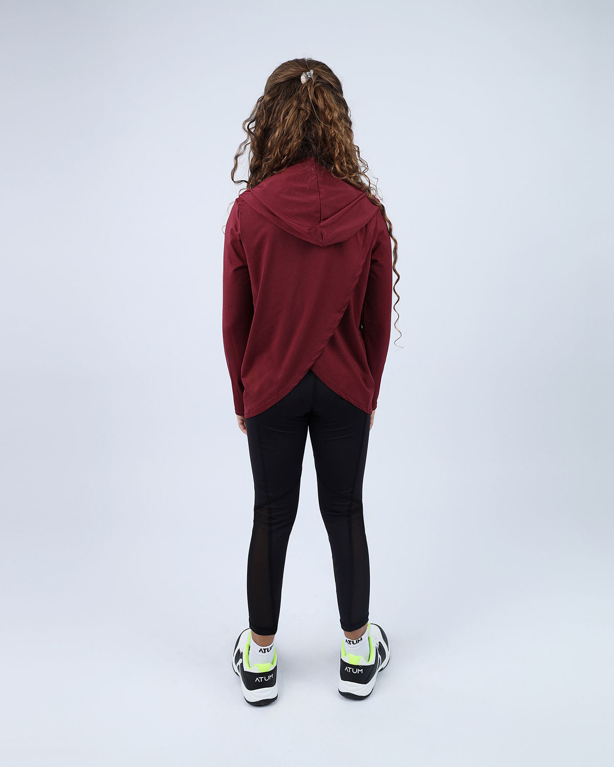 Vivid Long-Sleeve Burgundy Hoodie-Atum -15081179