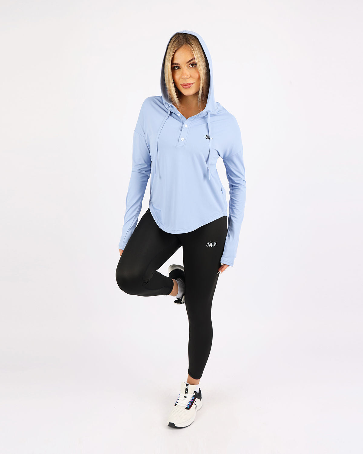 Long Slevess Women's Blue Hoodie-Atum -97411390