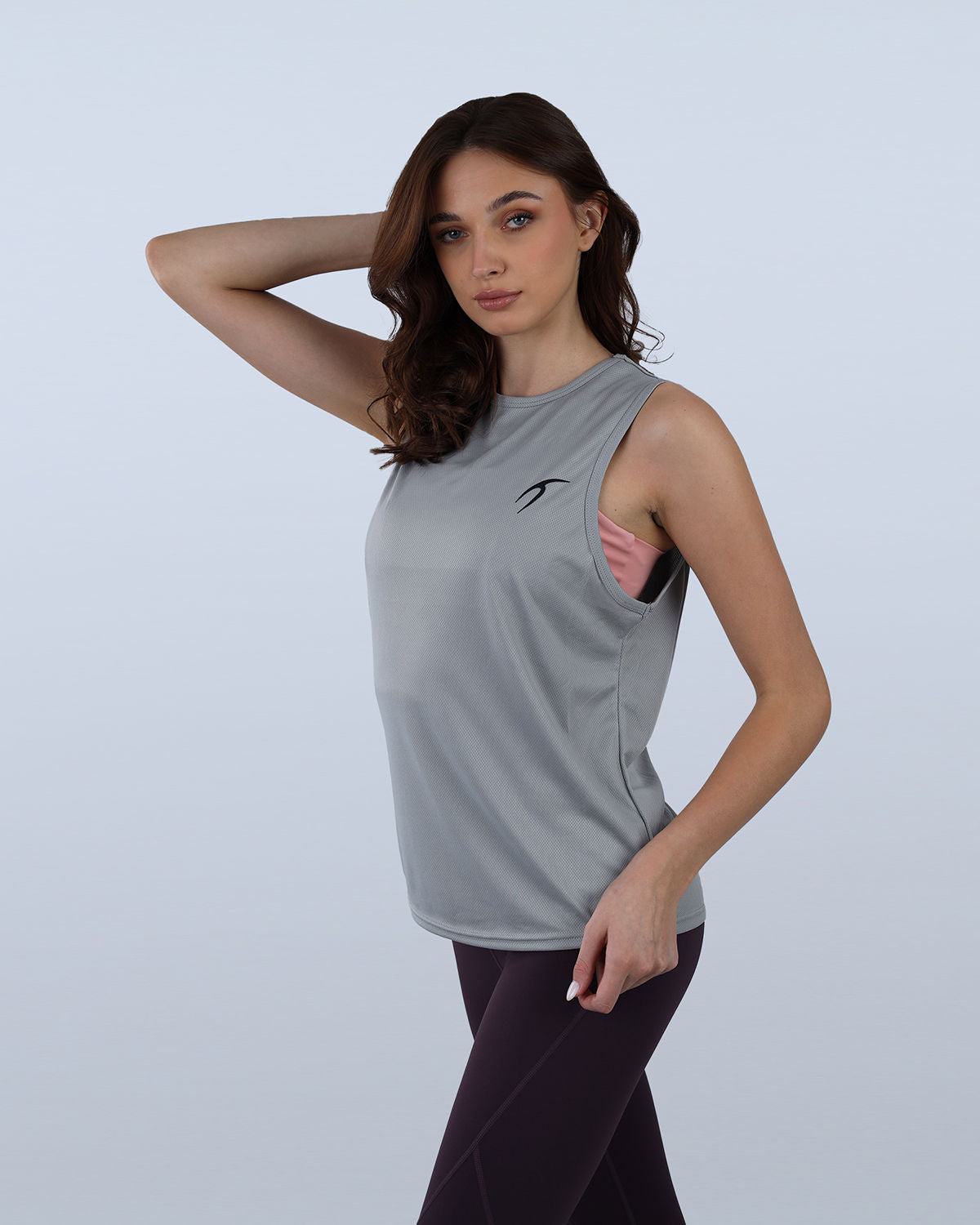 Modal Yoga Gray Tank Top-Atum -93175963