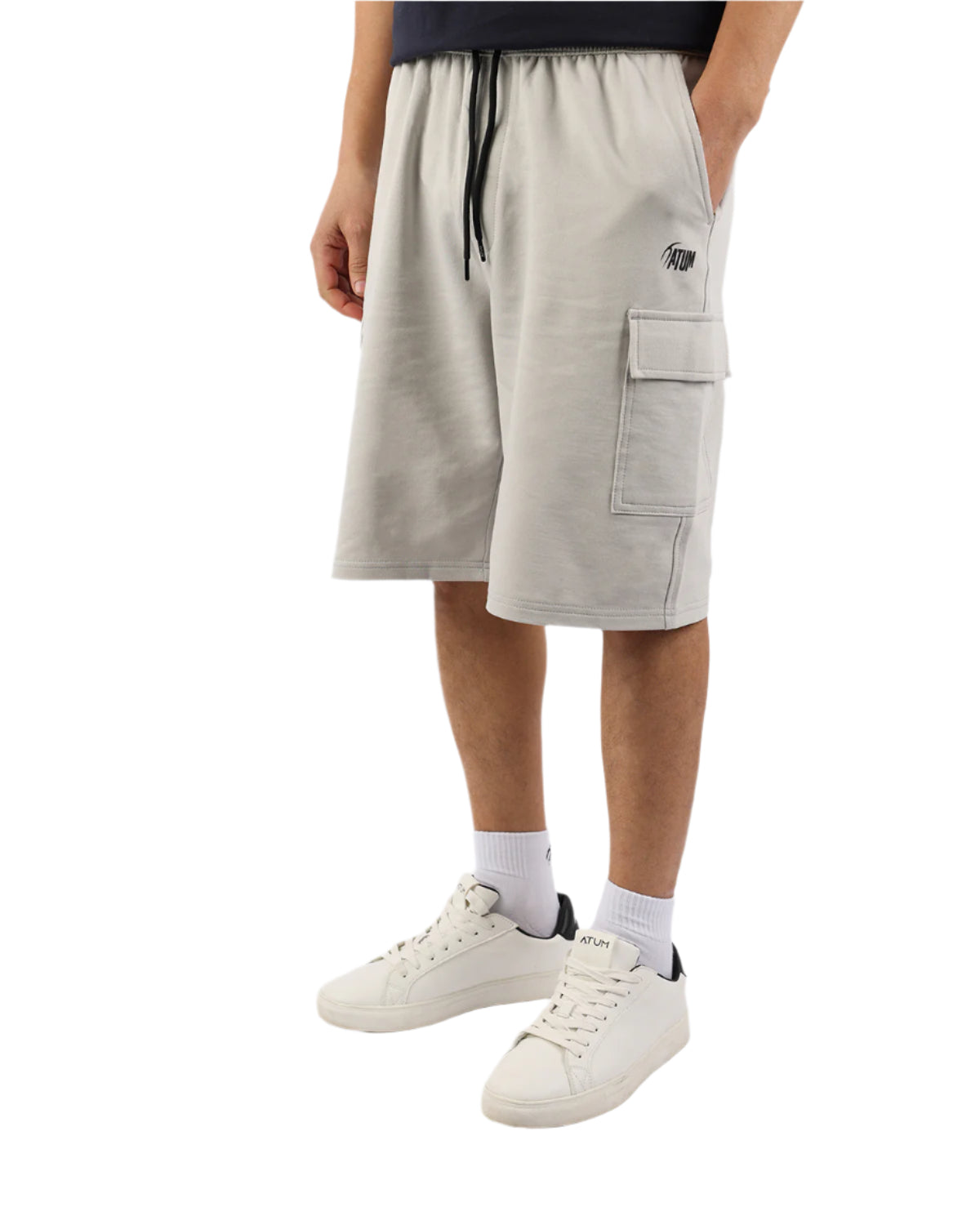 Essential Cargo Men's Gray Shorts-Atum -48365694