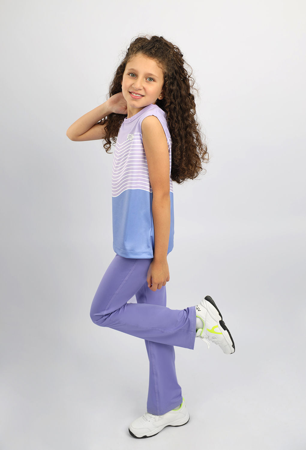 Girl's Open Back Purple Tank Top-Atum -13504965