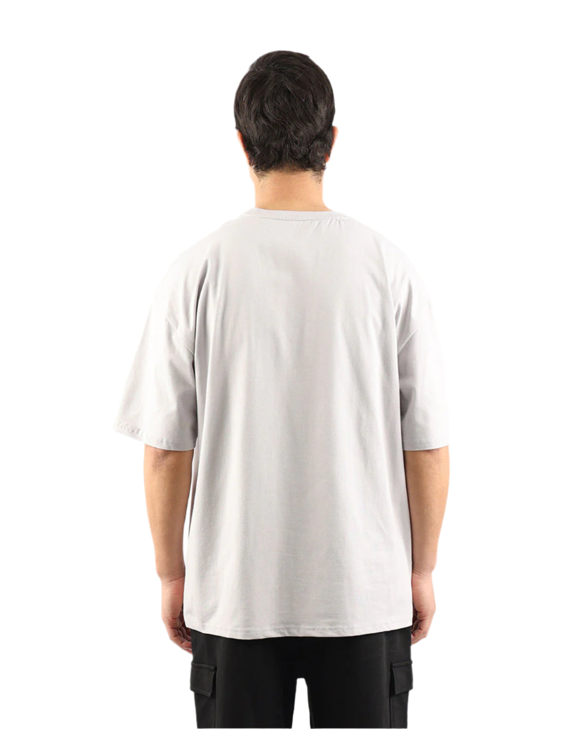 OverSized Basic Men's Light Gray T-Shirt-Atum -92240162