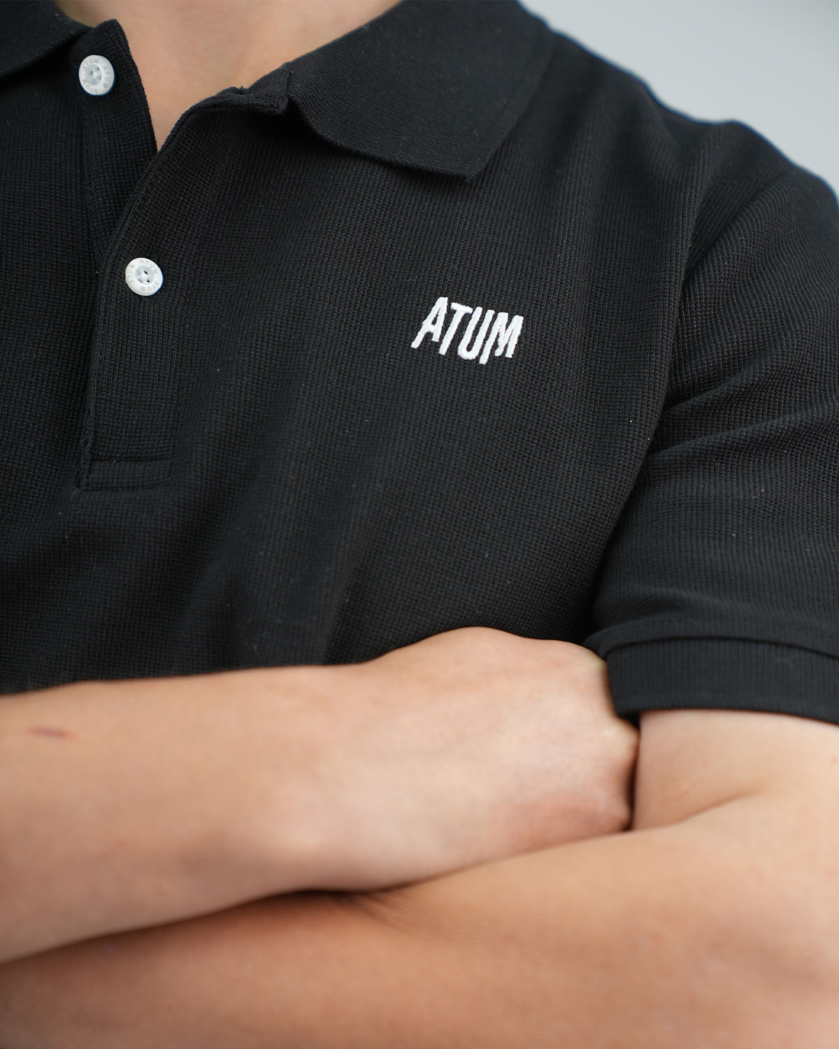 Regular Fit Black Polo Shirt-Atum -30253999