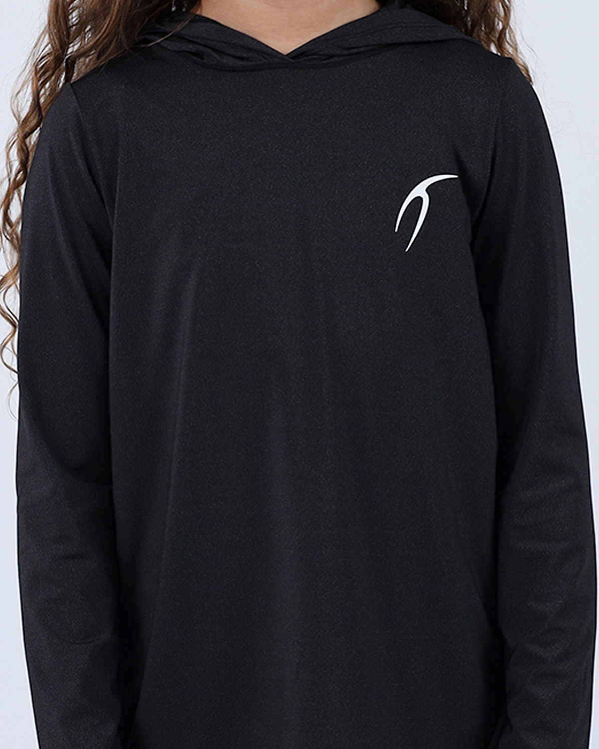 Vivid Long-Sleeve Black Hoodie-Atum -45910150