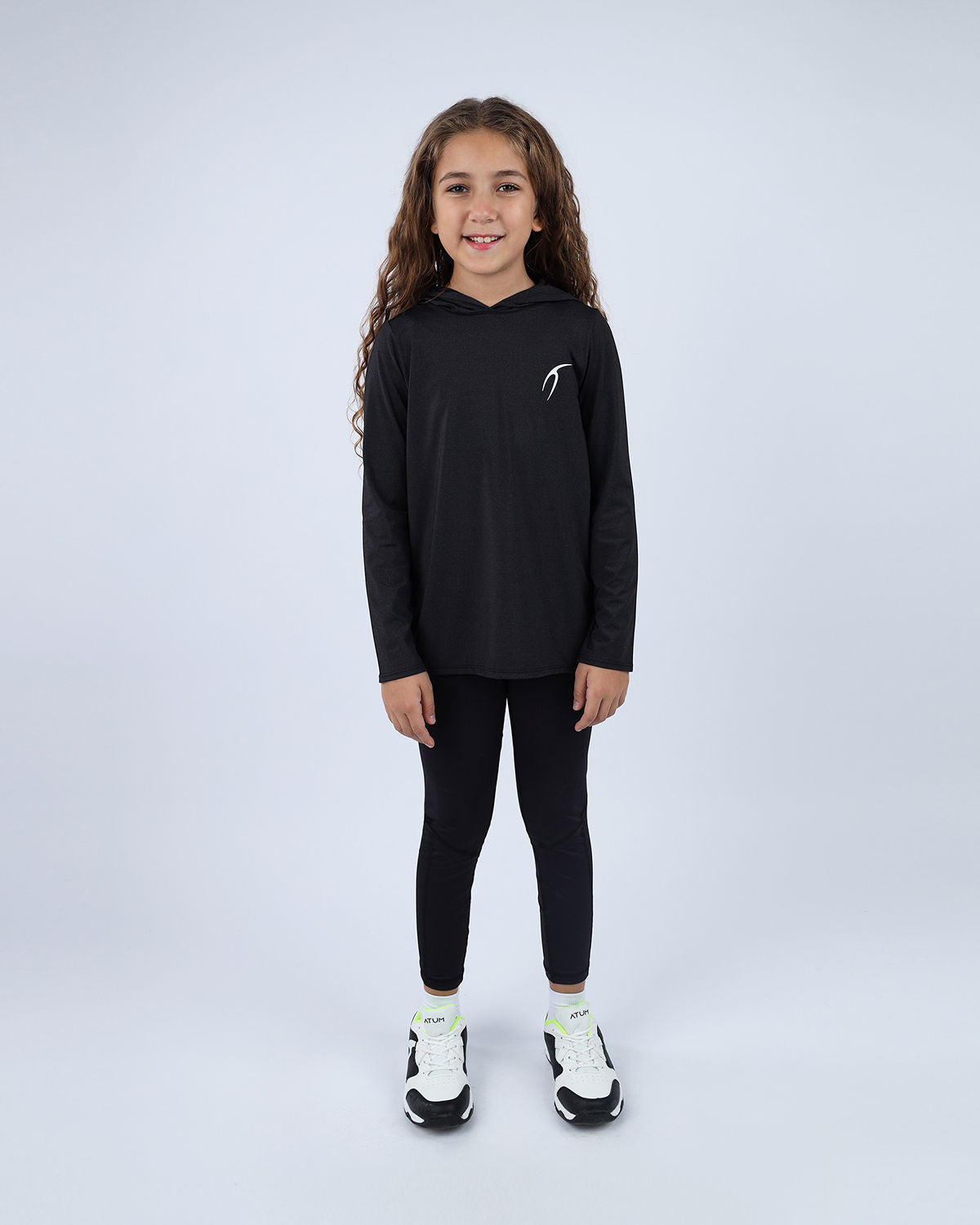 Vivid Long-Sleeve Black Hoodie-Atum -68110771