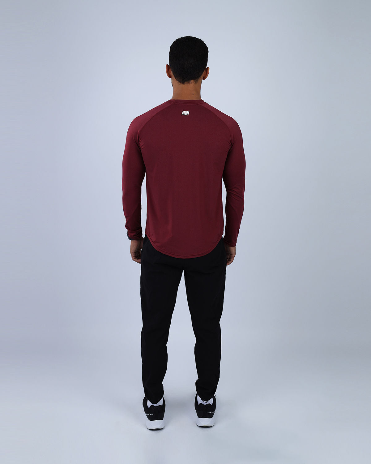 Long Sleeve Running Burgundy Tee-Atum -40000252