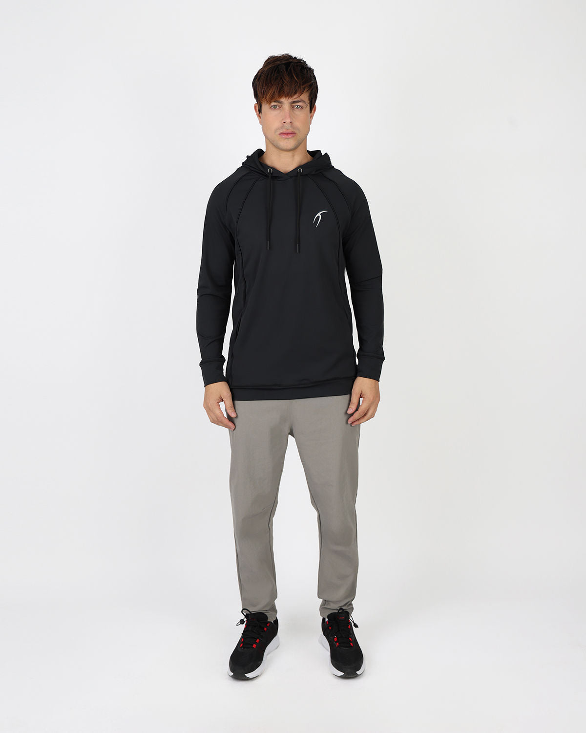 Long-Sleeve Training Black Hoodie-Atum -33512871