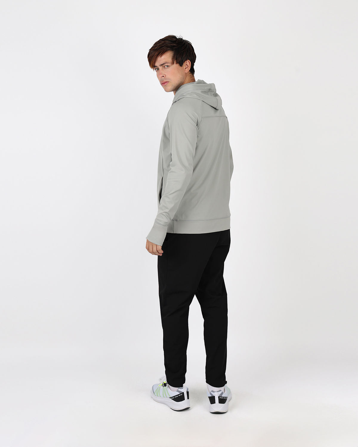 Long-Sleeve Training Gray Hoodie-Atum -54240897