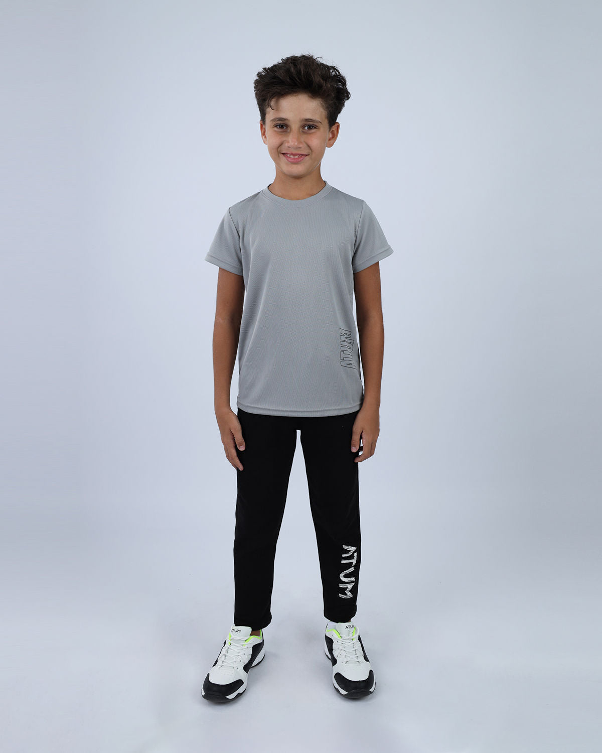 Dri-Fit Boys Basic Gray T-Shirt-Atum -98314589