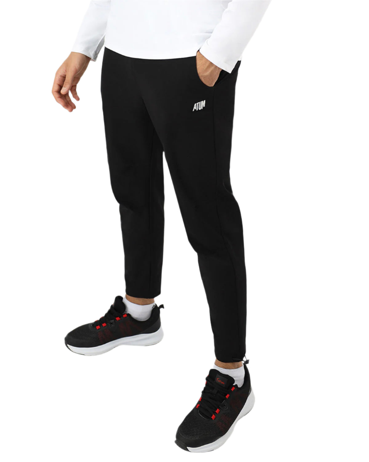 Slim Fit Black Jogger Pants-Atum -71999252