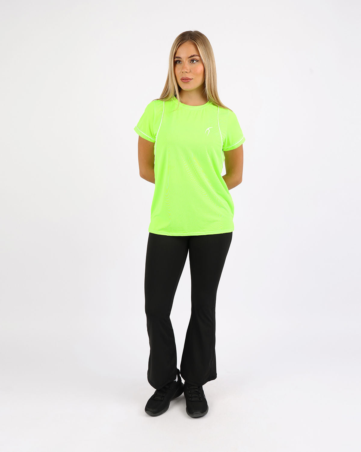 Short-Sleeve Breathable Lime Green Mesh Top-Atum -22704908