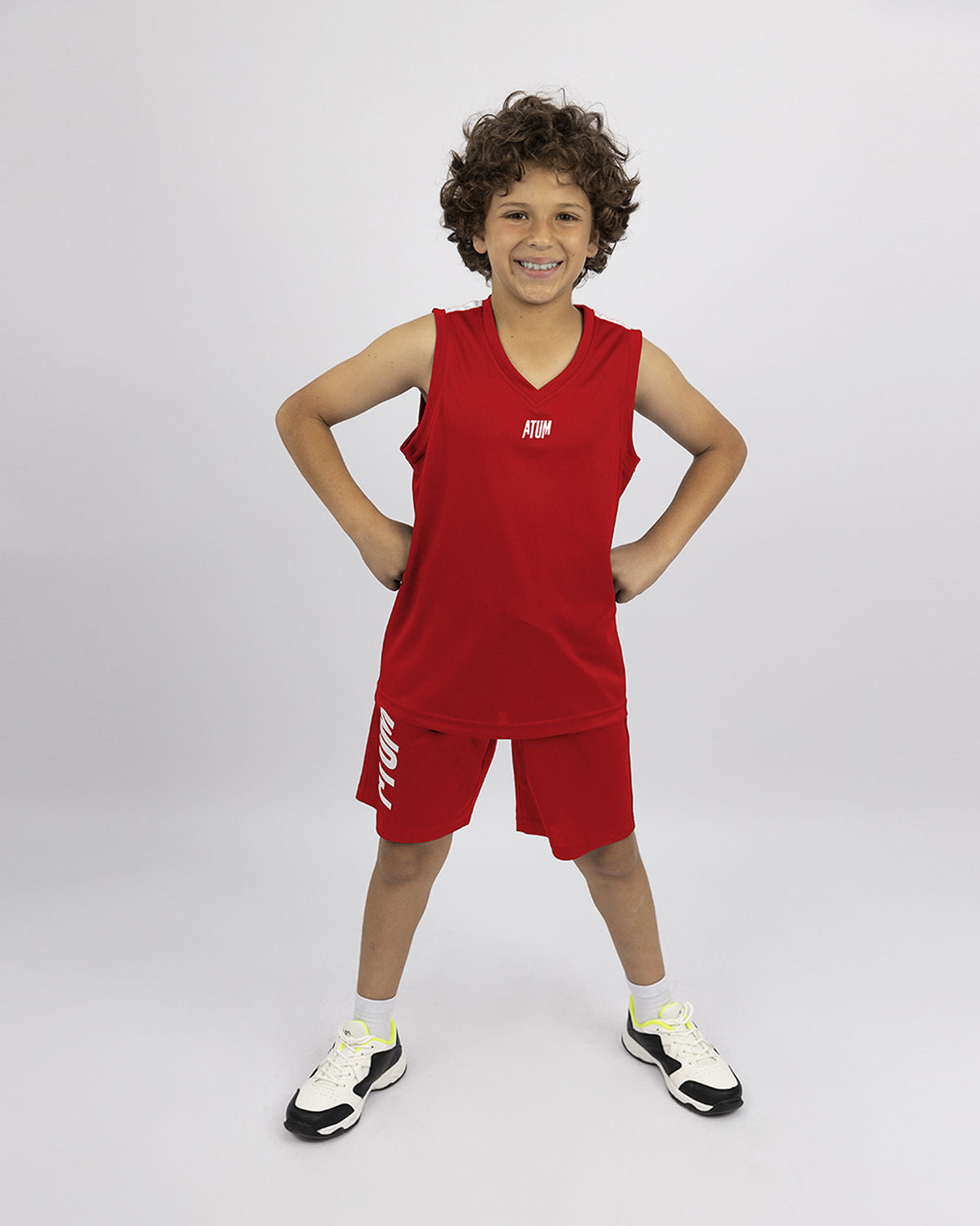 Basketball Boy's Red Short-Atum -83593320