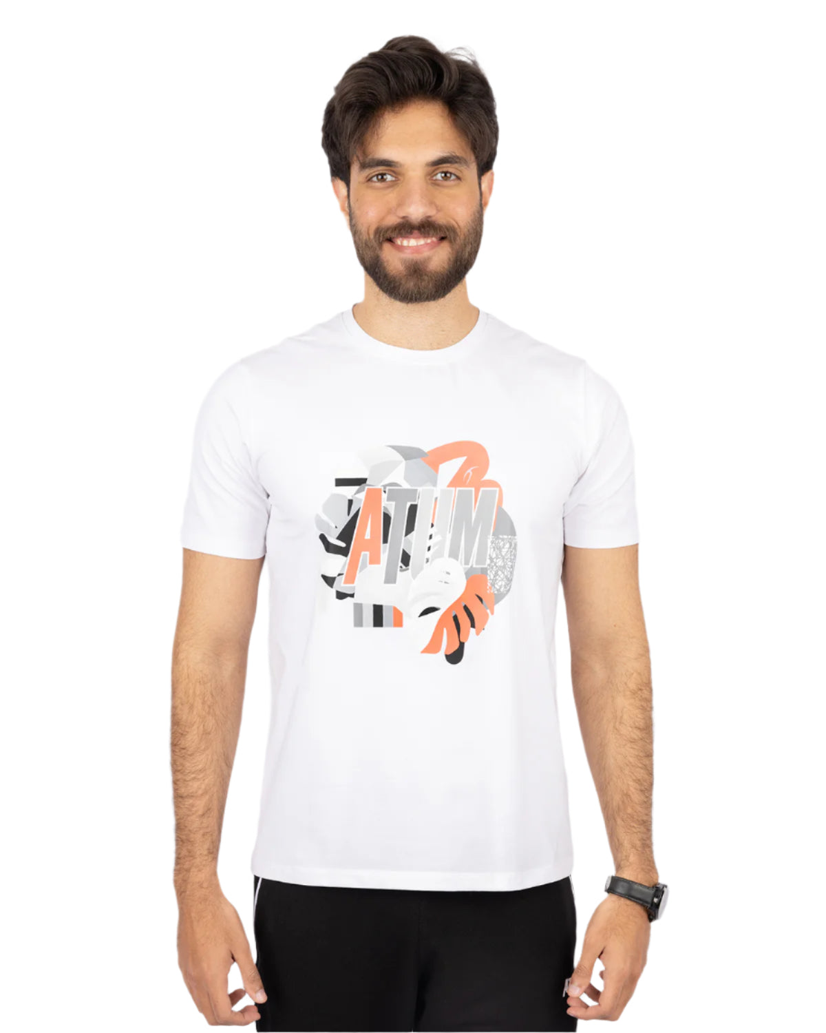 Printed White Men's T-Shirt-Atum -39360099