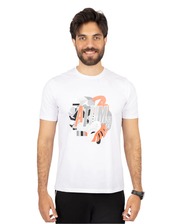 Printed White Men's T-Shirt-Atum -39360099