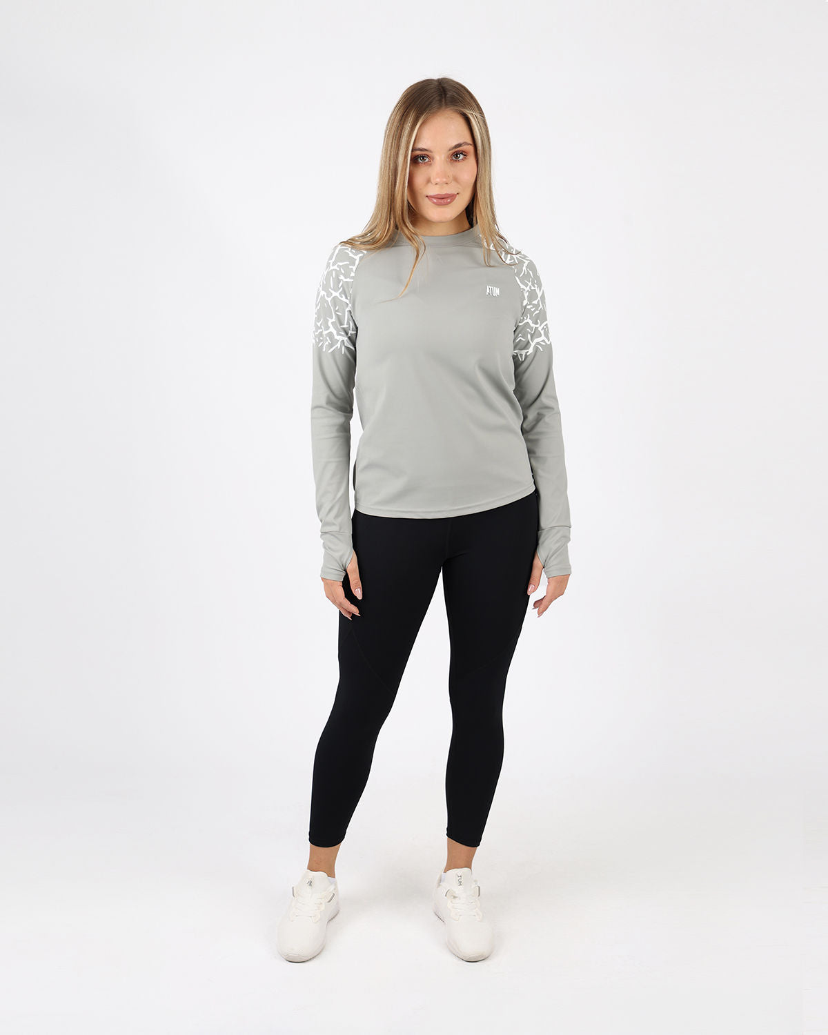 Graphic Long-Sleeve Gray T-Shirt-Atum -65531588