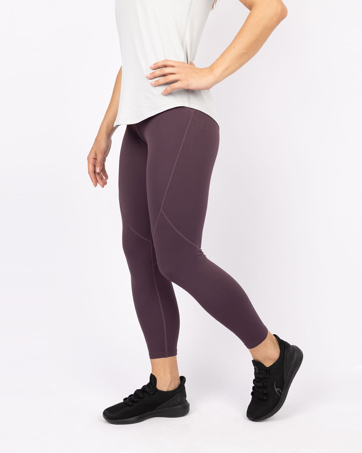 Premium High-Waisted-Dark Purple Leggings-Atum -34507339