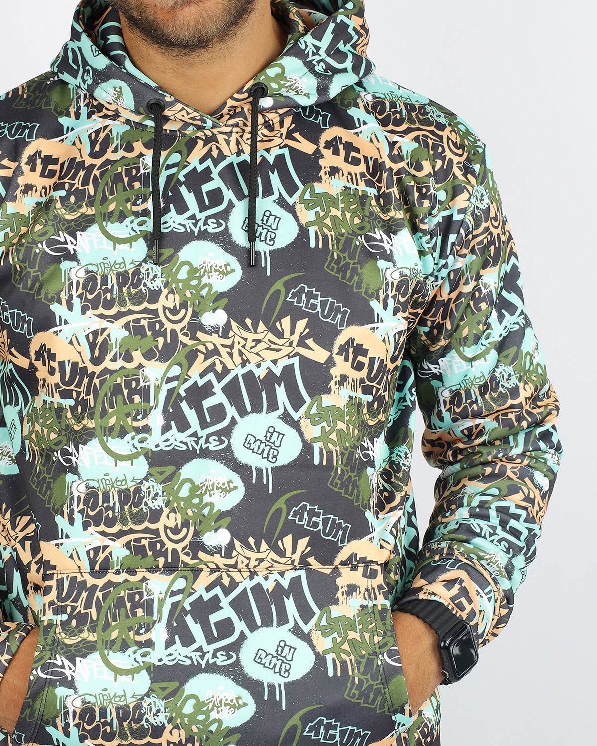 Atum Men's Allover Print Hoodie - Atum Egypt 