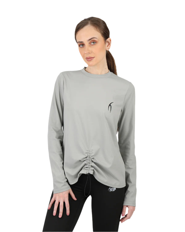 Training Long-Sleeve Gray T-Shirt-Atum -87604994